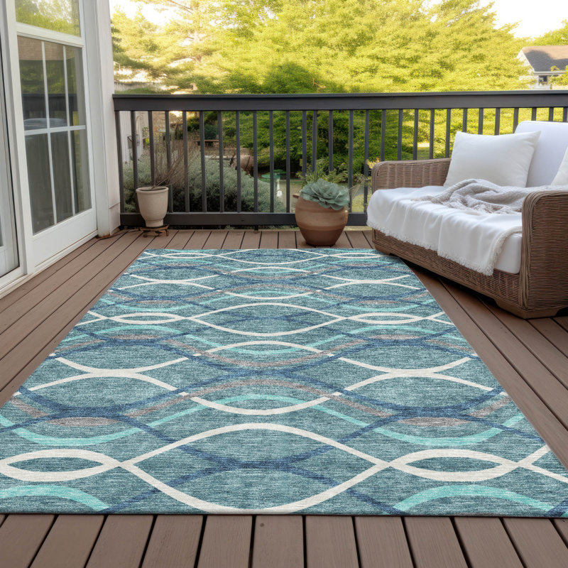Tapis tissé à la machine Lamanna , Rectangle 5 pi x 7 pi 6 po