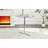36-Inch Round Glass Bar Table - Tempered Glass Top, Silver Chrome Four-Column Support-817206156