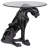 Black Jaguar Figurine End Table