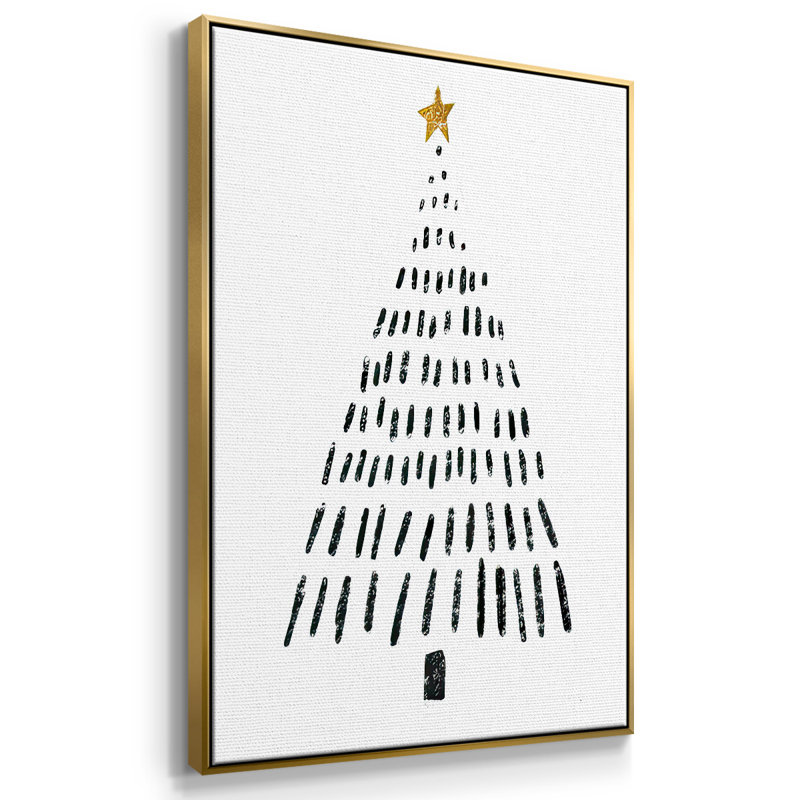 Arbre de Noël, H 25 po x l 17 po x P 1,5 po, Or