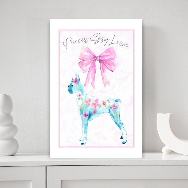 Art mural abstrait Sassy Lassie, H 18 po x l 12 po