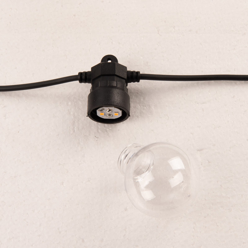 Guirlande de 48 lumières sphériques d'extérieur 48,25 '(connectable de bout en bout)