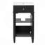 Ensemble de meuble-lavabo simple 18 po avec lavabo en céramique, ensemble de meuble-lavabo autoportant avec porte à fermeture douce, tablette réglable, pieds pleins-126233873