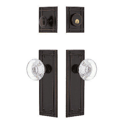 Nostalgic Warehouse Mission Entry Set with Round Clear Crystal Knob