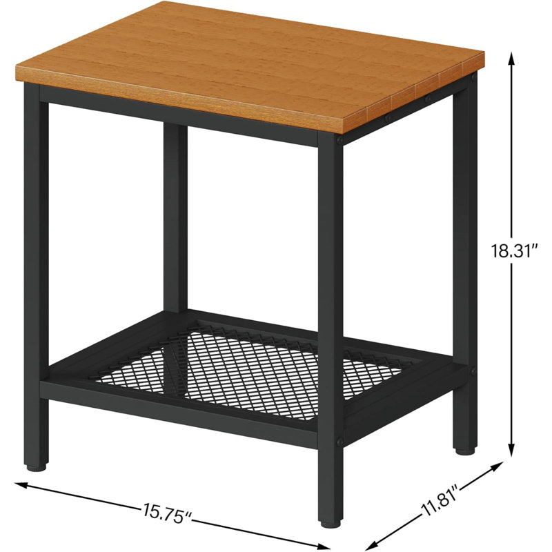 Table d'appoint d'extérieur avec rangement 2 tables de bout à 2 niveaux Table d'appoint d'extérieur résistante aux intempéries pour jardin de terrasse de piscine