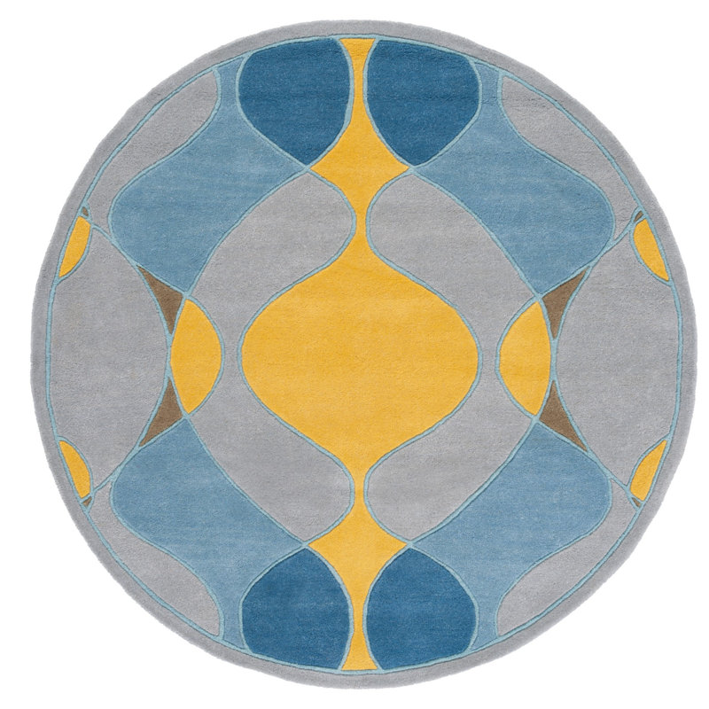 Tapis en laine et viscose Amier Soho, Rond 6 pi