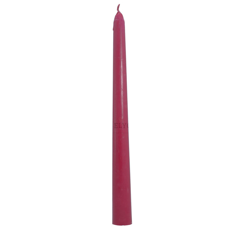 Bougies de cire colorées non parfumées, durée de combustion de 8 heures, Mauve