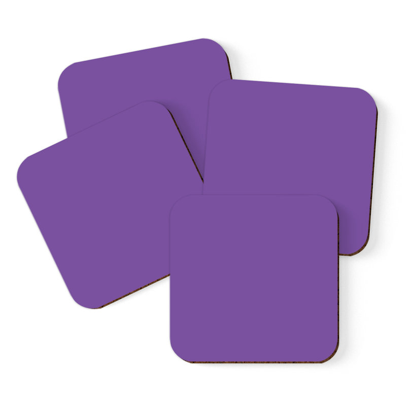 Sous-verre café, Mauve royal