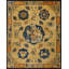 Ivory Antique Scenic Animal Cloud Band Pictorial Chinese Scholars Design Peking Area Rug