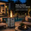 Square Propane Outdoor Fireplace-1144565484
