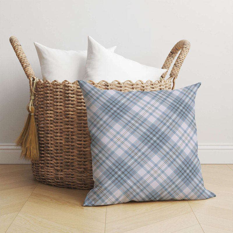 Coussin Chinny, Bleu, H 18 po x l 18 po