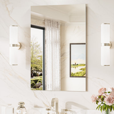 Frameless Bathroom Vanity Mirror Decorative Wall Accent Mirror