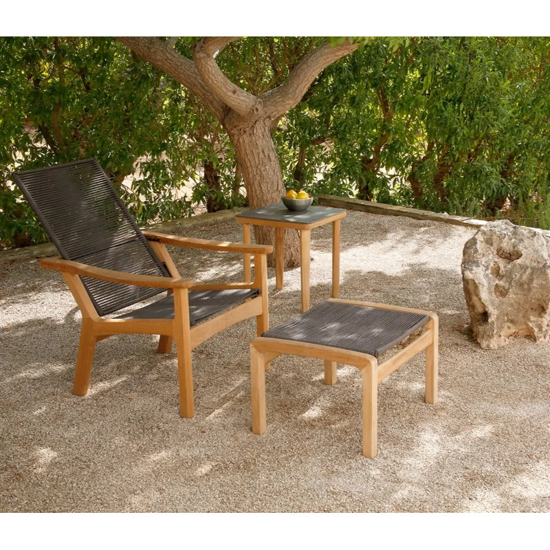 Monterey Outdoor Teak Lounge Chair, Platinum