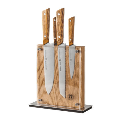 Schmidt Brothers Cutlery 5 Piece High Carbon Stainless Steel Knife Block Set