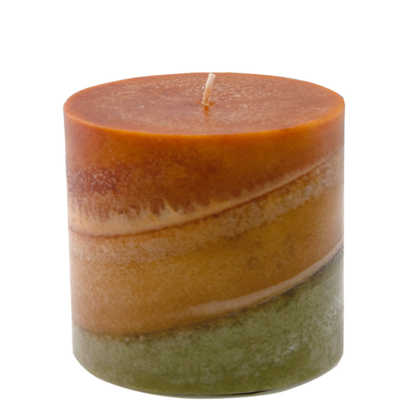 Autumn Leaves Woodsy Scented Candle, 4" H x 4" W x 4" D