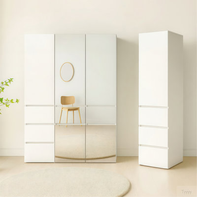 Armoire modulaire en bois avec miroir Elise