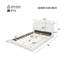 Lit plateforme tapissier moderne avec tête de lit capitonnée, silencieux, durable et facile à nettoyer-266977652