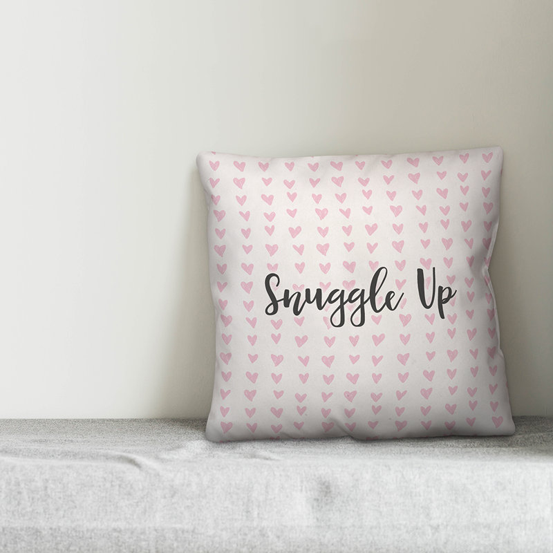  Coussin Snuggle Up in Hearts, Coussin décoratif