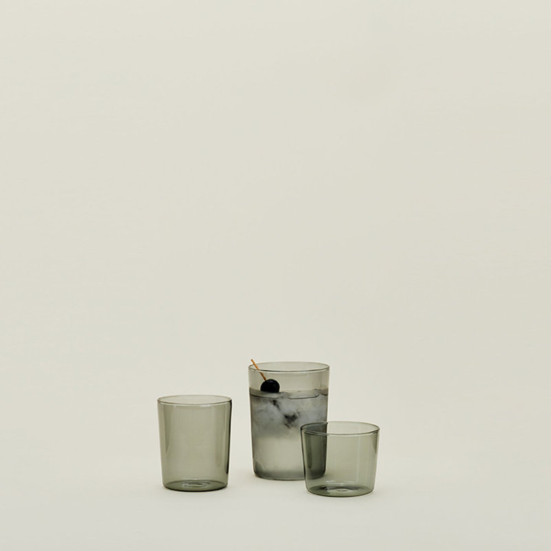 Small Smoke Borosilicate Glass Tumbler Set