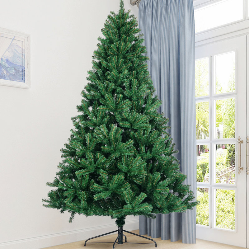 Arbre de Noël artificiel, arbre complet avec support en métal pliable, 6'