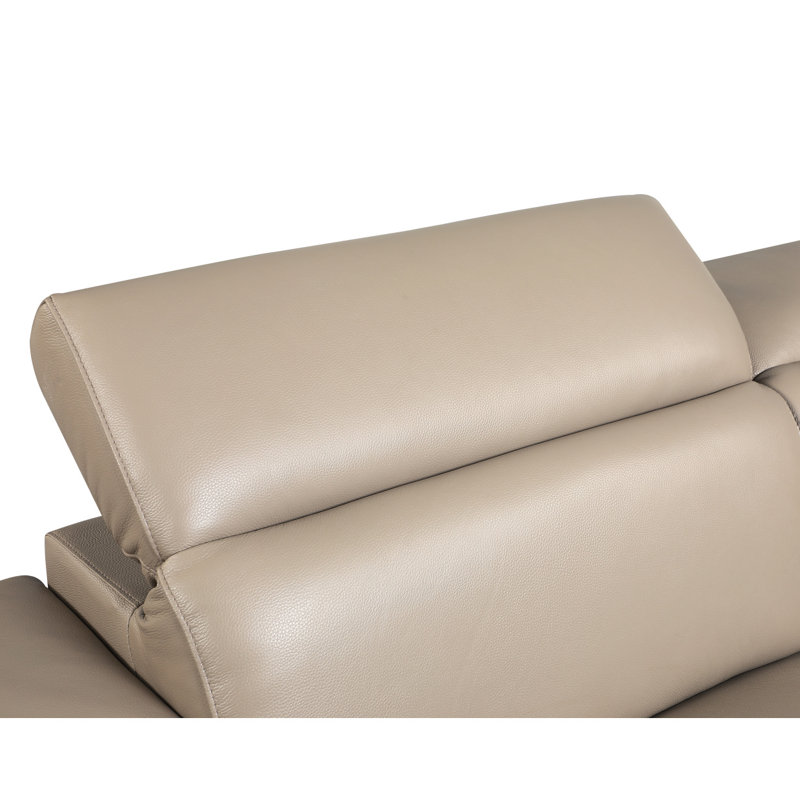 Modern Sofa Top Graitalian Leather Sofa, Beige