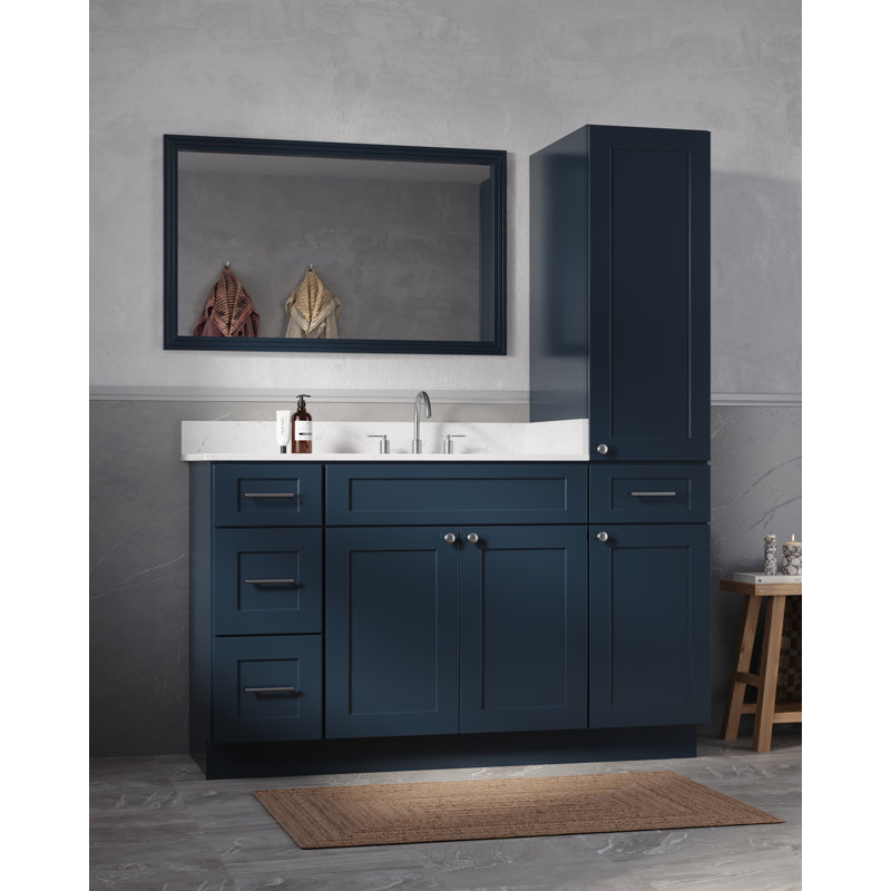 Ensemble de meuble-lavabo simple 57 po Disar, Bleu