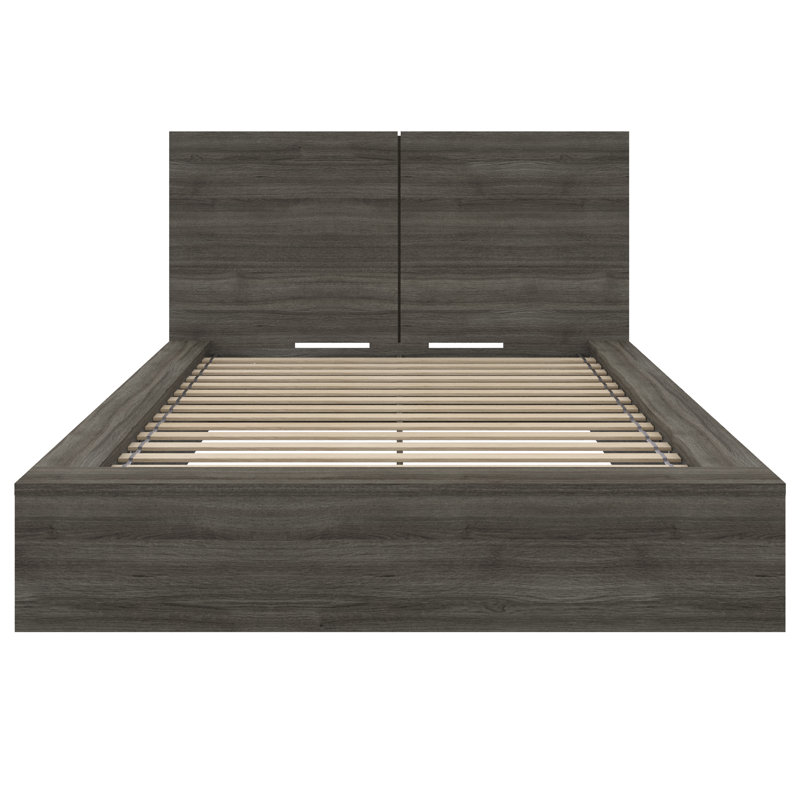 Guendolyn Platform Bed & Headboard, Gray, King
