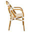 Ensemble de chaises de patio blanc et beige avec accoudoirs blanc et beige par Chivari