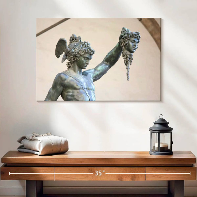 Statue Kelan Perseus et Medusa, H 16 po x l 24 po