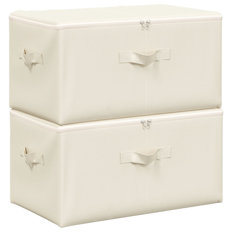 Storage Boxes Fabric 43x34x23 cm, White