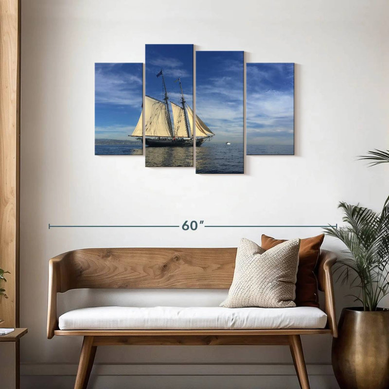 Bateau Mehar en Californie, H 27 po x l 43 po