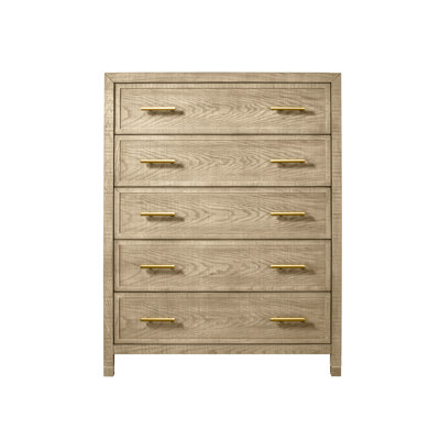 Bustamante Modern Classic Wood Brushed 5-Drawer Chest 42”