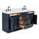 Tidworth 66'' Solid Wood Double Bathroom Vanity, Rectangular Sinks