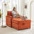 Corduroy Chaise Lounge Chair Indoor with Hidden-Armrest Table &Storage Ottoman,Upholstered Oversized Accent Chair with USB Charge Ports&Cup Holder, Comfy Reading Sofa Chairs for Living Room,Bedroom-1555786351