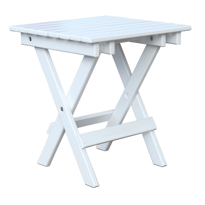 Cleaver Rectangular Pine Outdoor Dining Table , 111.76cm cm W 101.6cm cm D, White