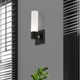 Fulton Single Light Glass Steel Dimmable Armed Sconce