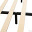 Structure de lit avec tête de lit tapissier courbée en lin-1153250600