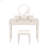 Luxury Vanity Desk With Round Mirror,Height-Adjustable, Stylish Dressing Table Set, 4 Drawers & Stool-1949837350