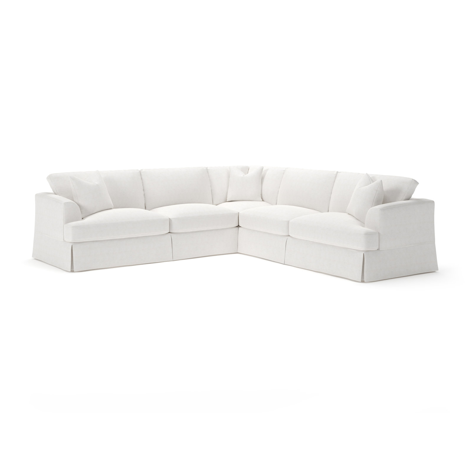 Lucia Sectional, Nomad Snow Crypton® Chenille