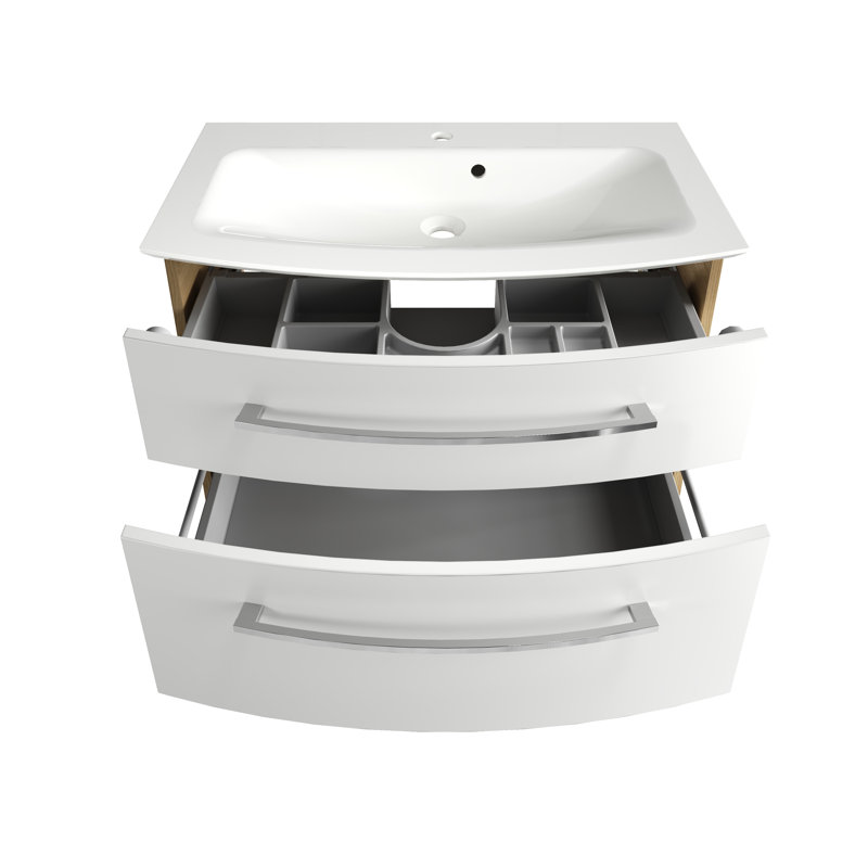 Bathroom Furniture Set, Light wood/White