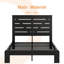 Structure de lit plateforme en bois massif avec tête de lit, capacité de 800 lb, aucun sommier nécessaire, grand rangement sous le lit, assemblage facile-2071932780-2071932783