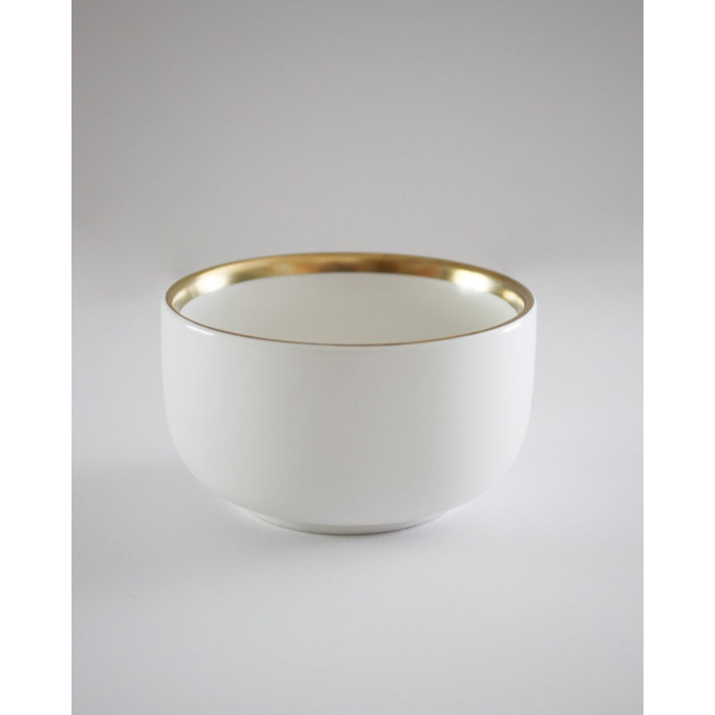 Bol blanc avec bordure dorée "The Luxury Collection" - petit 4,5 "