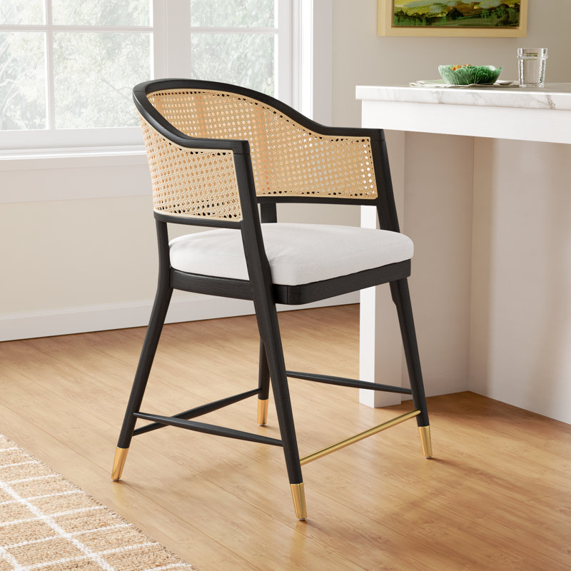Godfrey stool, Black, Counter Stool (22.91” Seat Height)