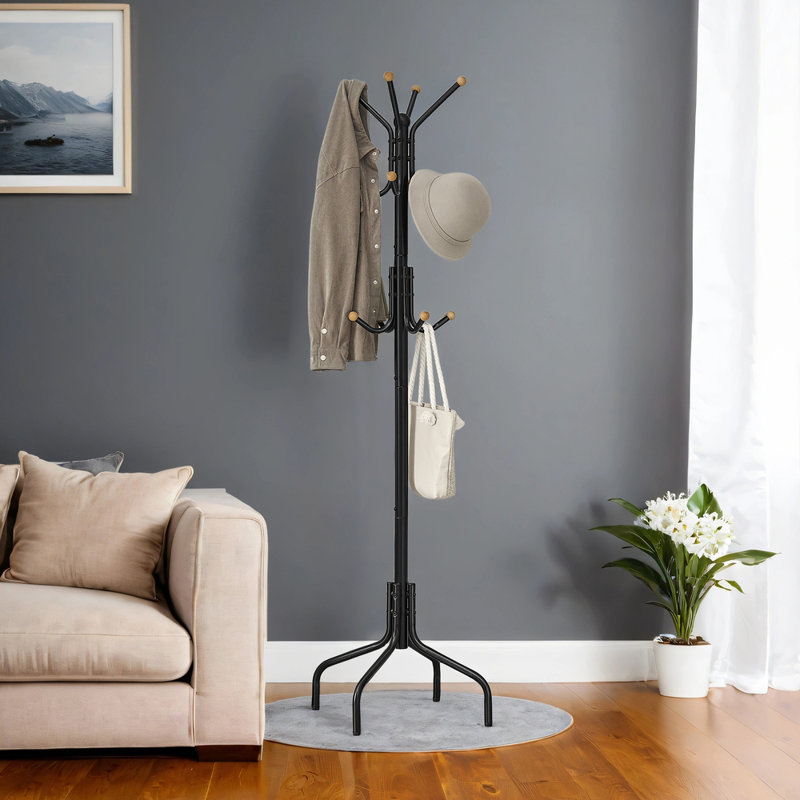 Steel Freestanding 12 - Hook Coat Rack