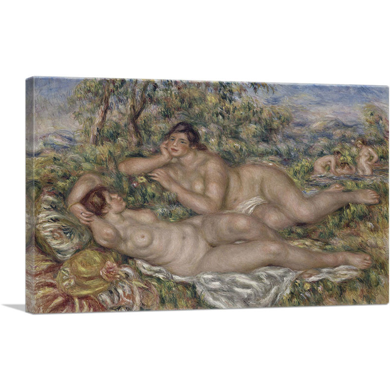 «The Bathers 1919» par Pierre-Auguste Renoir, reproduction d'art sur toile tendue, H 26 po x l 40 po x 1,5 po
