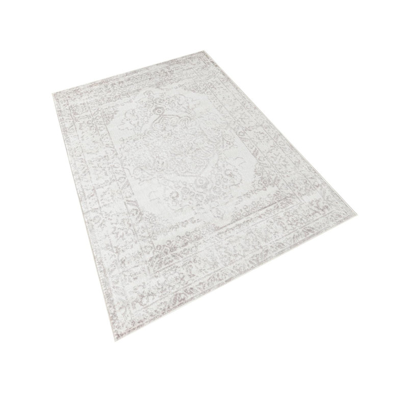 Tapis ivoire / gris Avalynne, Rectangle 7 pi 1 po x 10 pi