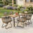 Outdoor Dining Table Collection with Umbrella Hole, All-Weather Foldable & Square Options-797619430-797619429