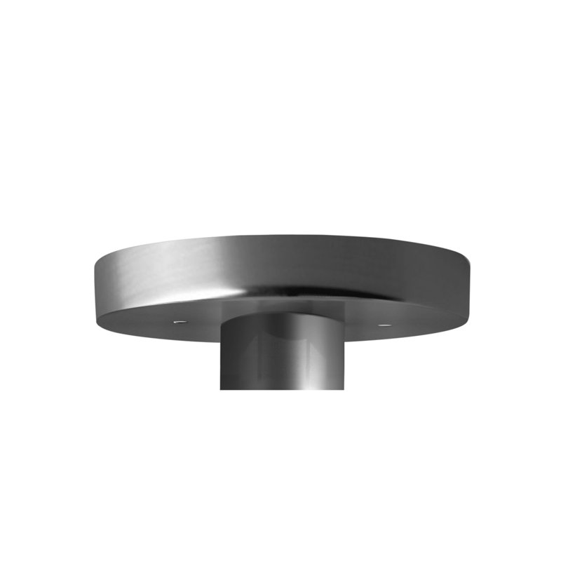 Plafonnier semi-encastré en céramique Dottie, H 9 po x l 10 po x P 10 po, Ciel à minuit / blanc mat, Nickel brossé