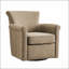 Fauteuil pivotant en similicuir avec dossier arrondi élégant et base pivotante en métal durable à 360 degrés pour un style intemporel et un confort optimal-1036364214