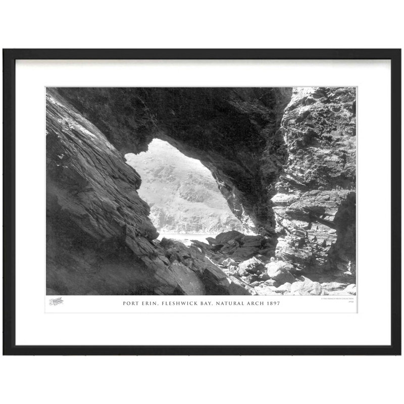 Port Erin, Fleshwick Bay, Natural Arch 1897 by Francis Frith - Single Picture Frame Print, 45cm H x 60cm W x 2.3cm D